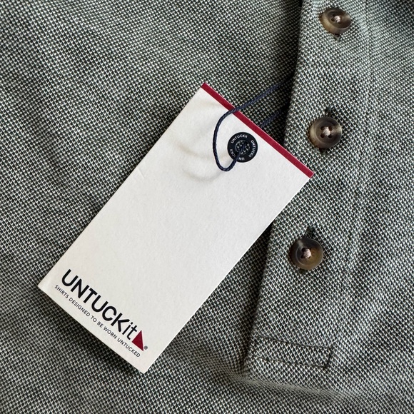 UNTUCKit Sage Green Long Sleeve Henley - Picture 5 of 6